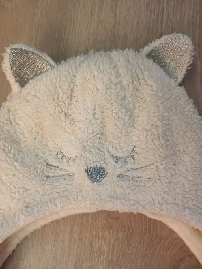 Bonnet chat blanc et argent Orchestra 44cm - photo numéro 2