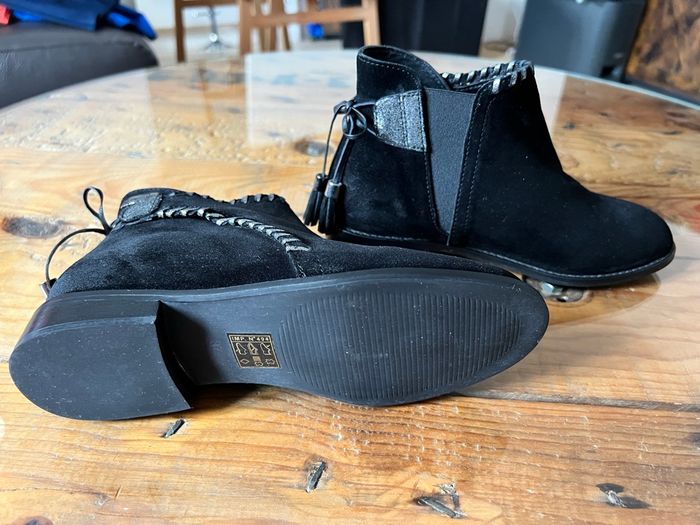 Bottines cuir daim Les Tropeziennes  P-37 - photo numéro 8