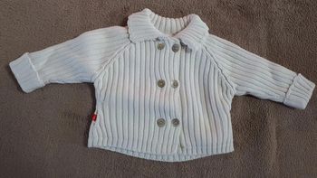 Gilet blanc obaibi 3 mois