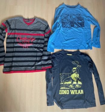 Lot de 3 t shirts manches longues garçon taille 12 ans