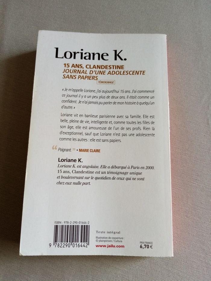 Livre : Loriane K - photo numéro 2