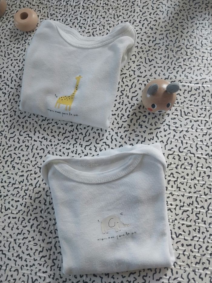 Lot 2 bodies bébé – Taille 9 mois – Mots d’enfants - photo numéro 8