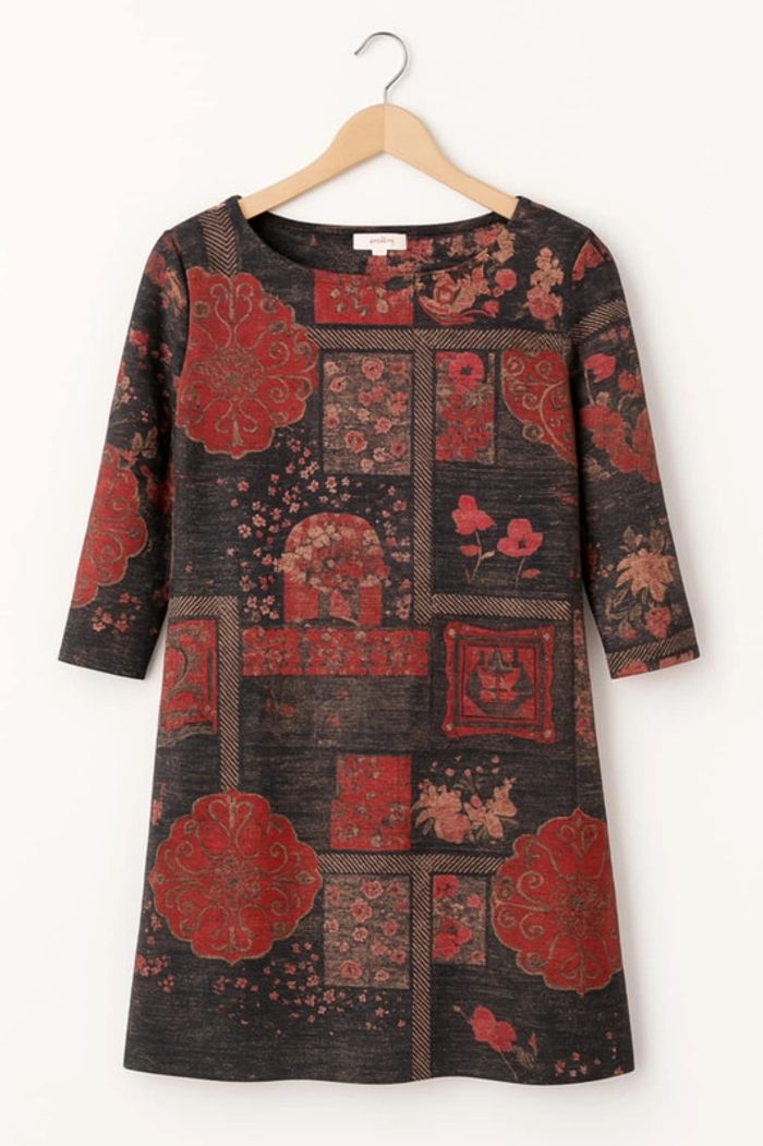 Robe douce manche au dessus du coude taille 42