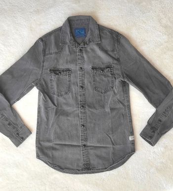 Chemise en jean gris Zara S 100% coton