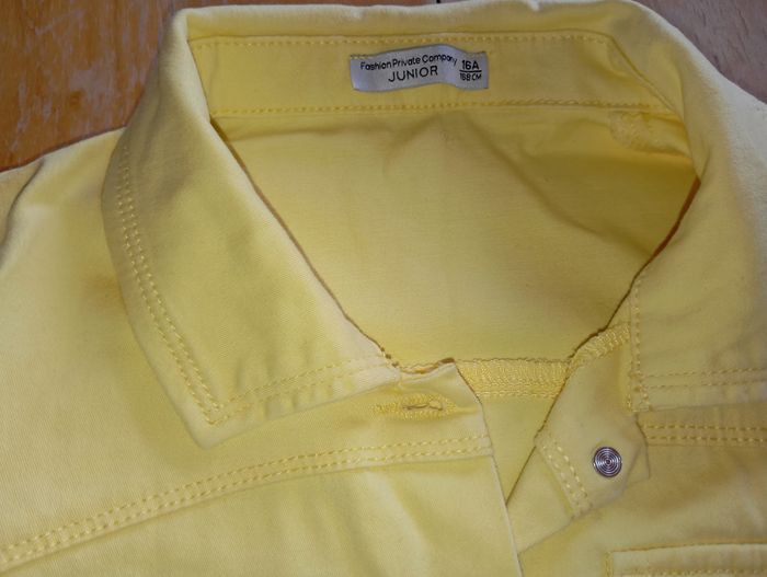 Veste jaune imitation jean - photo numéro 2