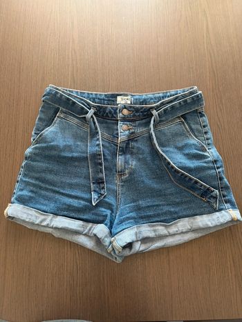Short jeans taille haute Kiabi