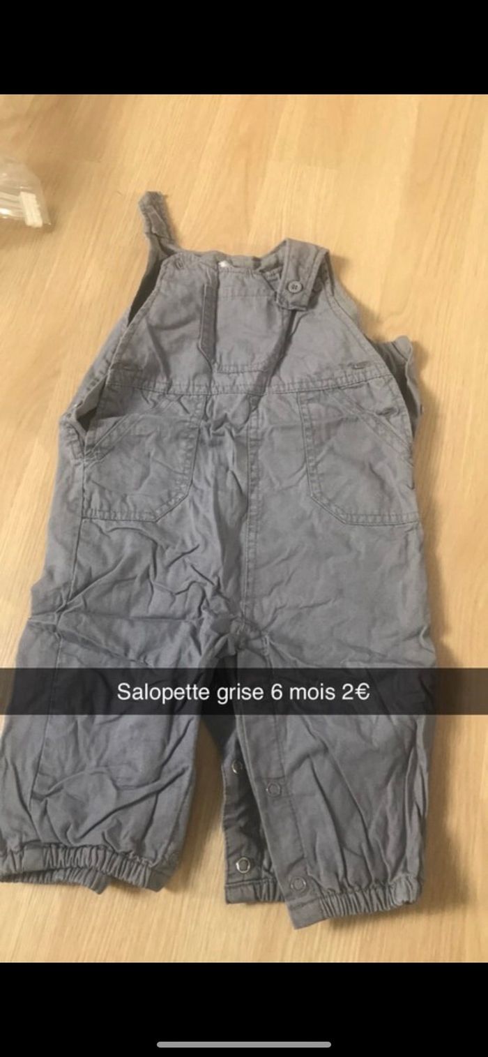Salopette grise 6 mois