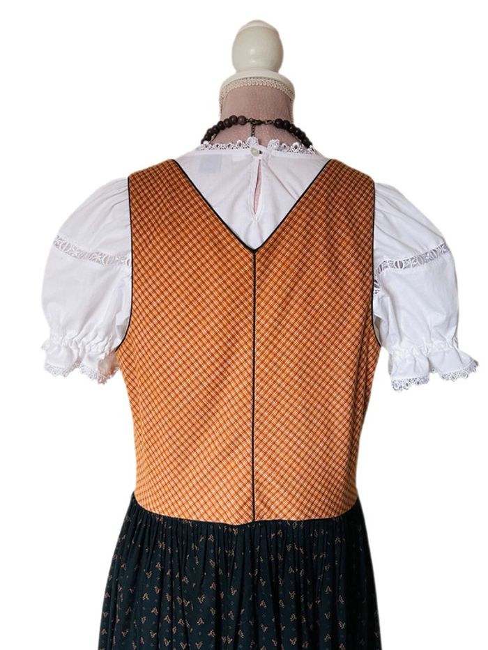 🍁🌿Robe Dirndl vintage artisanale Autrichienne 38/40 Cottagecore Oktoberfest Trachten Long Dress 🌿🍁 - photo numéro 10