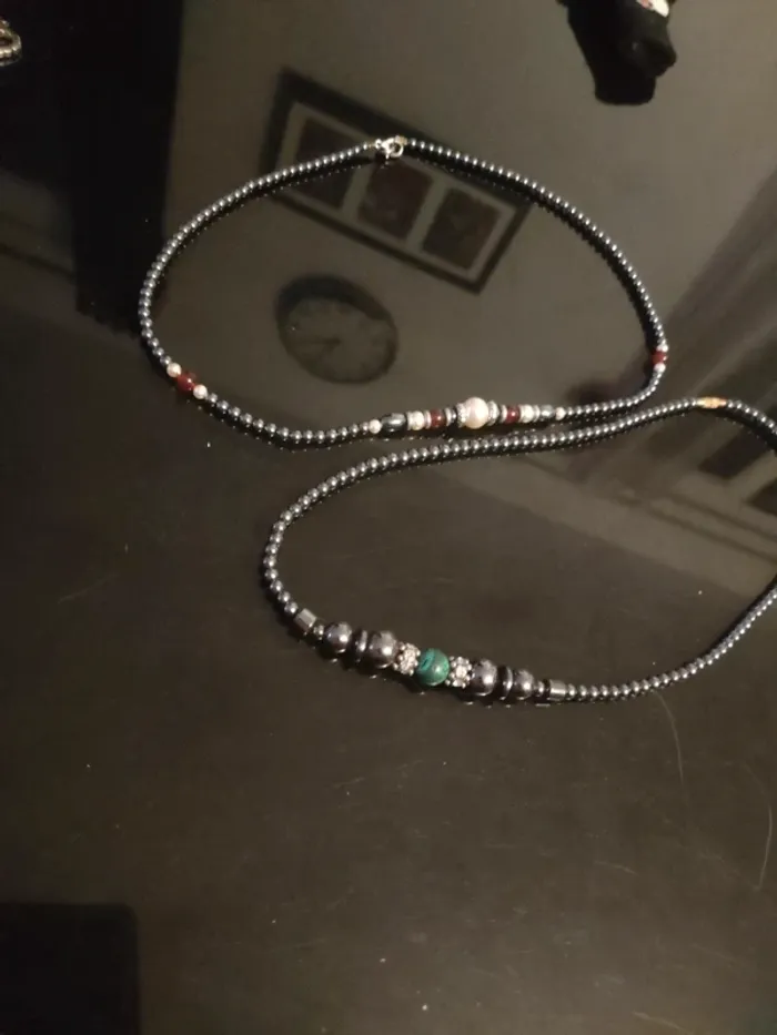 Collier bijoux fantaisie perles tres jolis - photo numéro 2