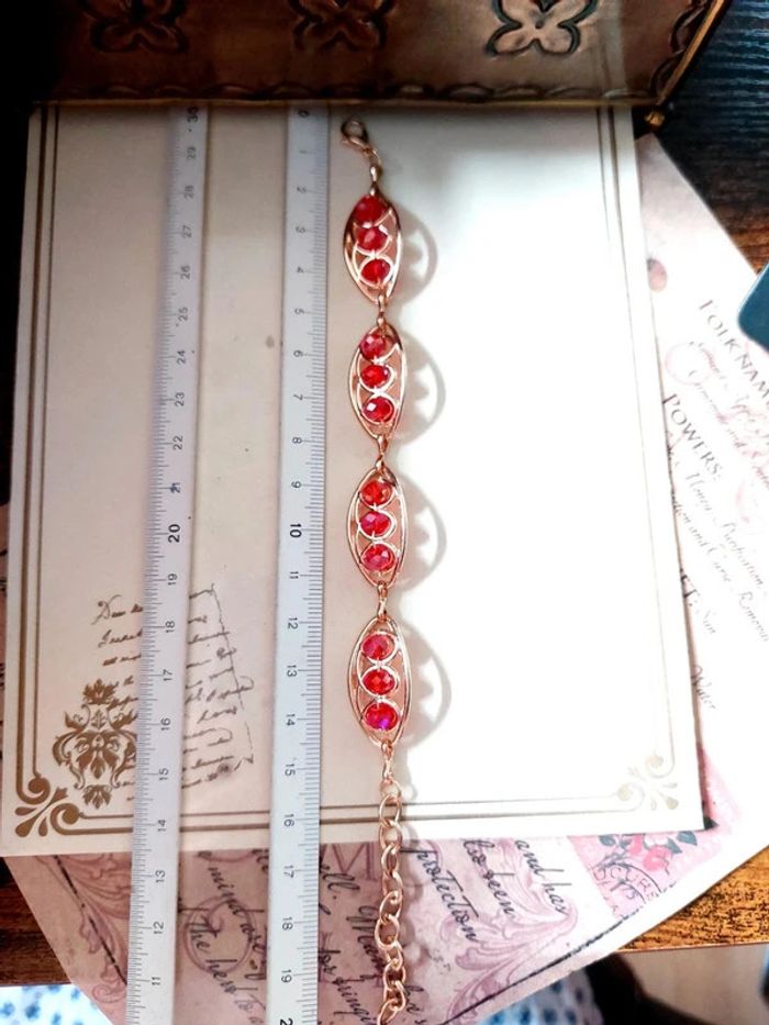 Magnifique bracelet doré et perles - photo numéro 3