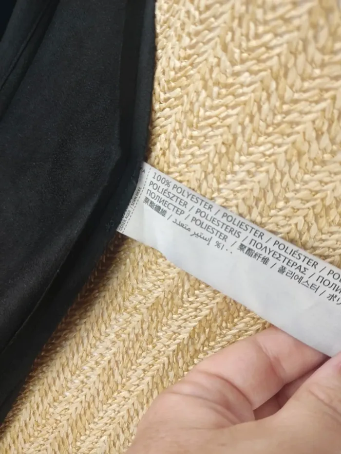 Cape en suédine noire à franges TU Mango neuve - photo numéro 8
