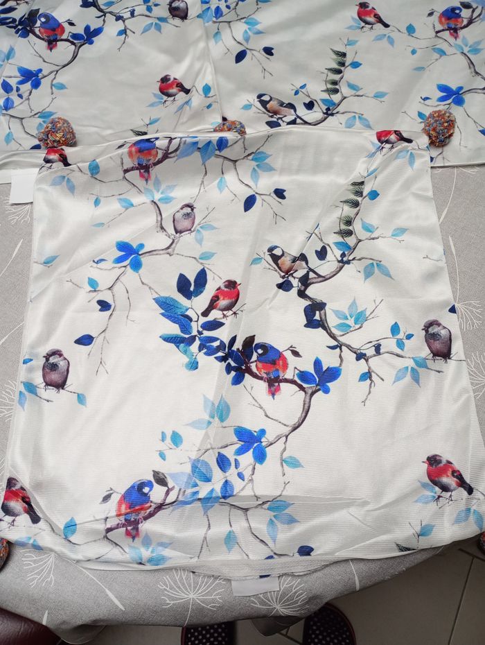 Lot housses coussins oiseaux - photo numéro 2