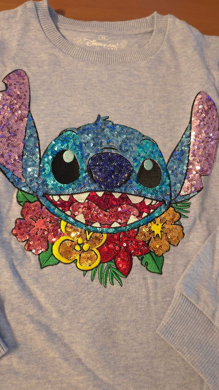 😍🤩🩷🩷🩷 sweat molleton disneyland paris 10.ans fille🩷🤩😍 - photo numéro 2