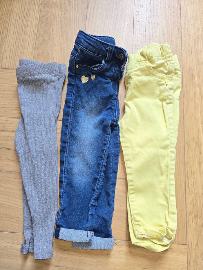 Lot de 3 pantalons fille 18 mois