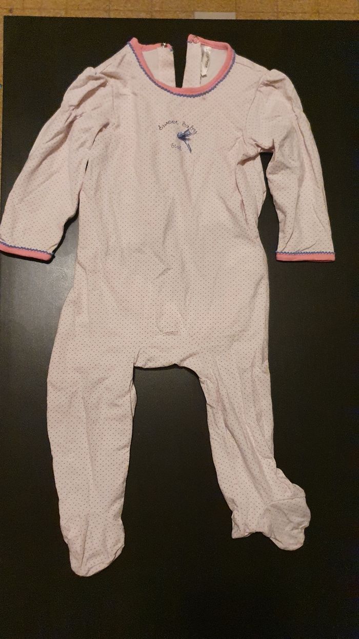 Lot de 2 grenouillères pour fille 18 mois - photo numéro 2