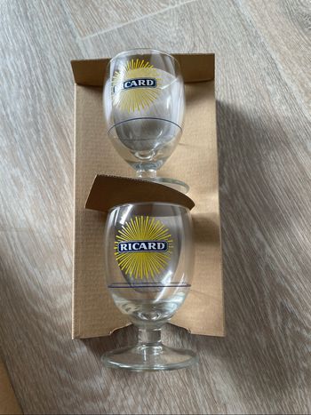 Lot 2 verres Ricard 17 cl neuf dans son emballage d origine