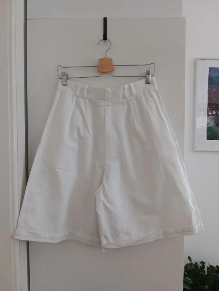 Bermuda vintage blanc jambes évasées - photo numéro 6