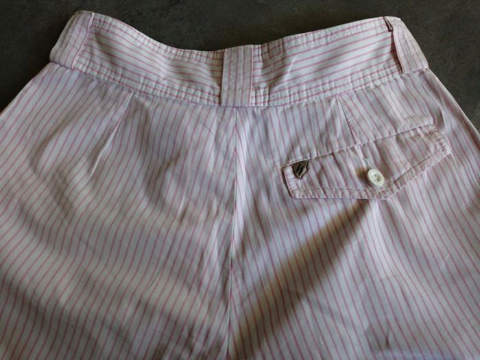 Bermuda rayé rose et blanc Taille 38 New Man - photo numéro 2