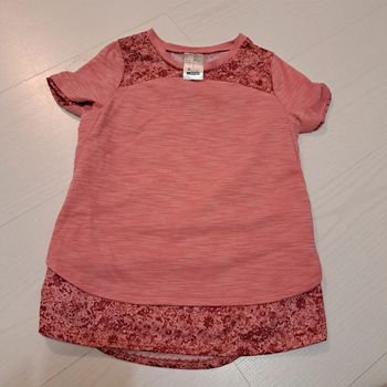 T shirt sport rose decathlon 5-6 ans