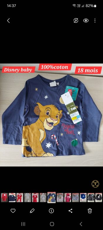 T-shirt Roi lion fille 18mois