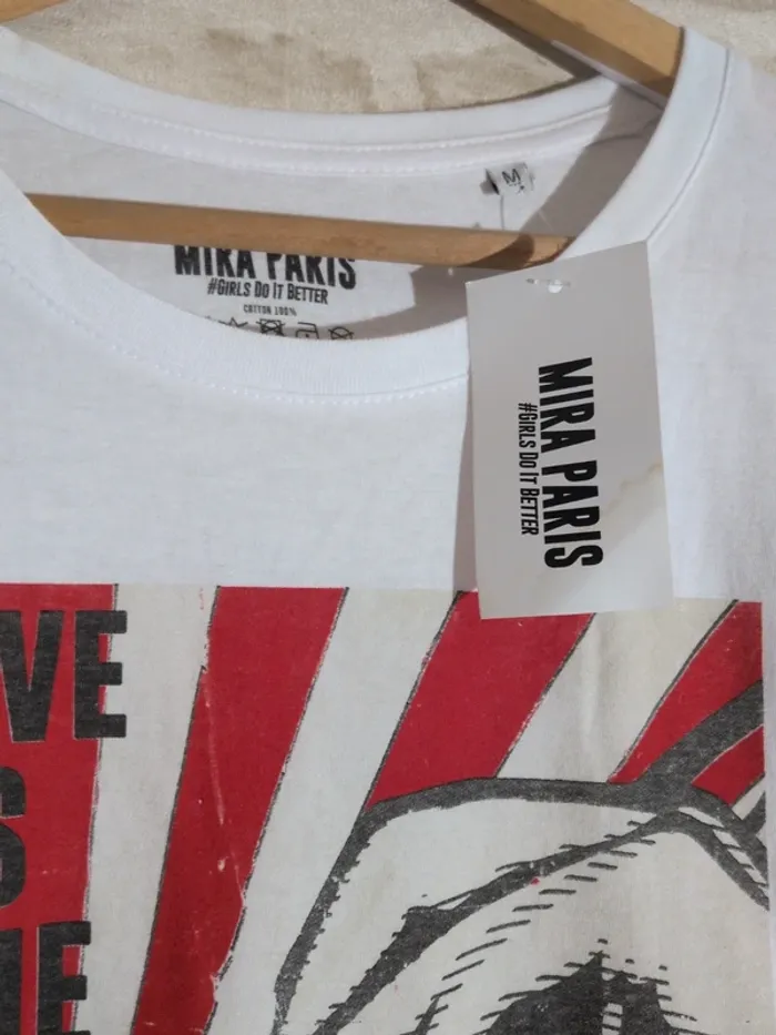 T-shirt Mira Paris blanc – Taille M – Neuf avec étiquette - photo numéro 2