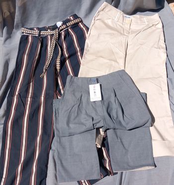 Lot de 3 pantalons - 123 Etam et AT Studio - taille S