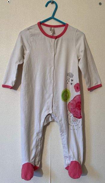 pyjama grenouillère légère imprimé fleurs taille 18 mois