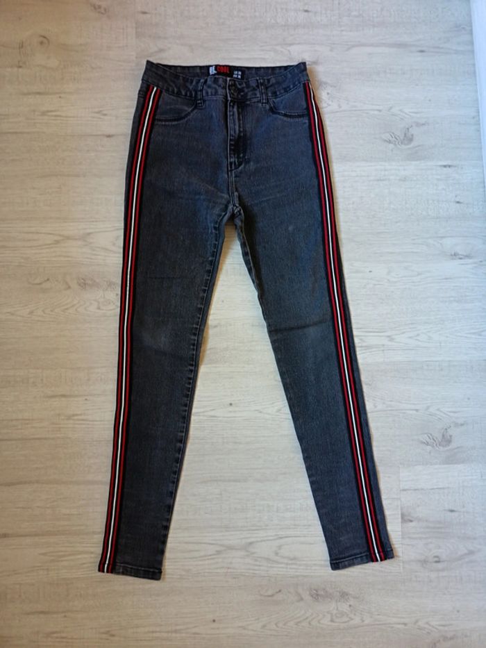 Pantalon Jennyfer 36 S slim bande ligne côté ado femme
