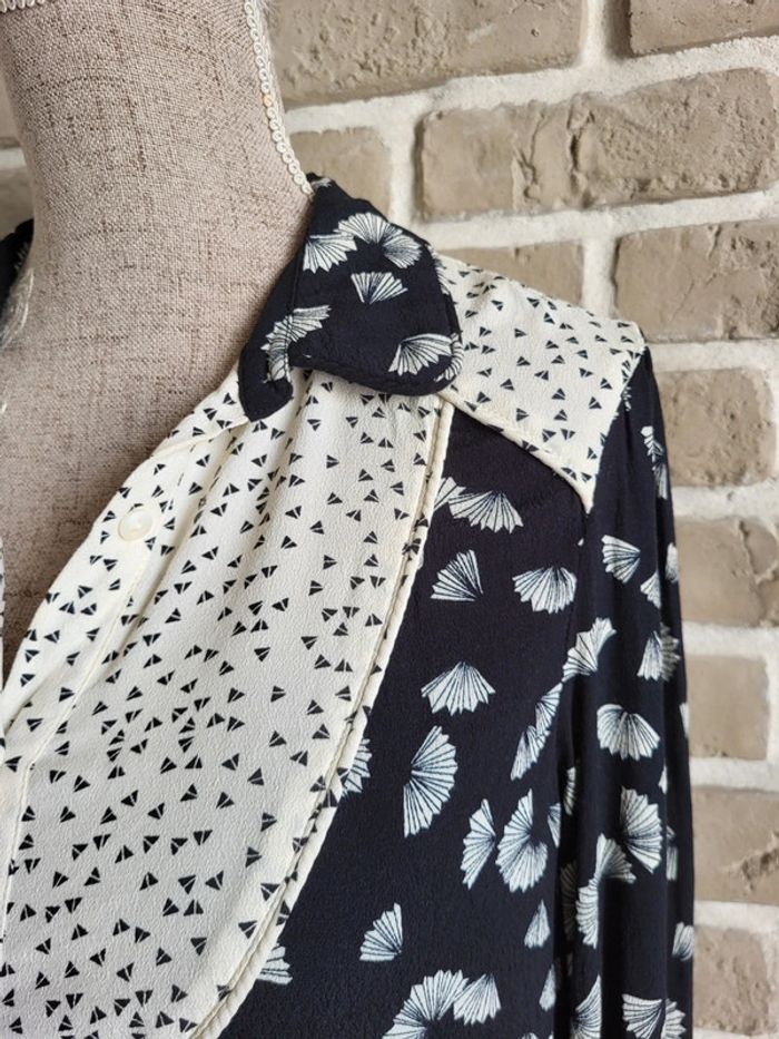 Chemise à motifs éventails noir et blanc - Mademoiselle R de La Redoute - photo numéro 3