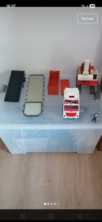 Camion  et pelleteuse playmobil
