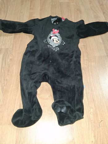 Pyjama long velours noir disney 9mois
