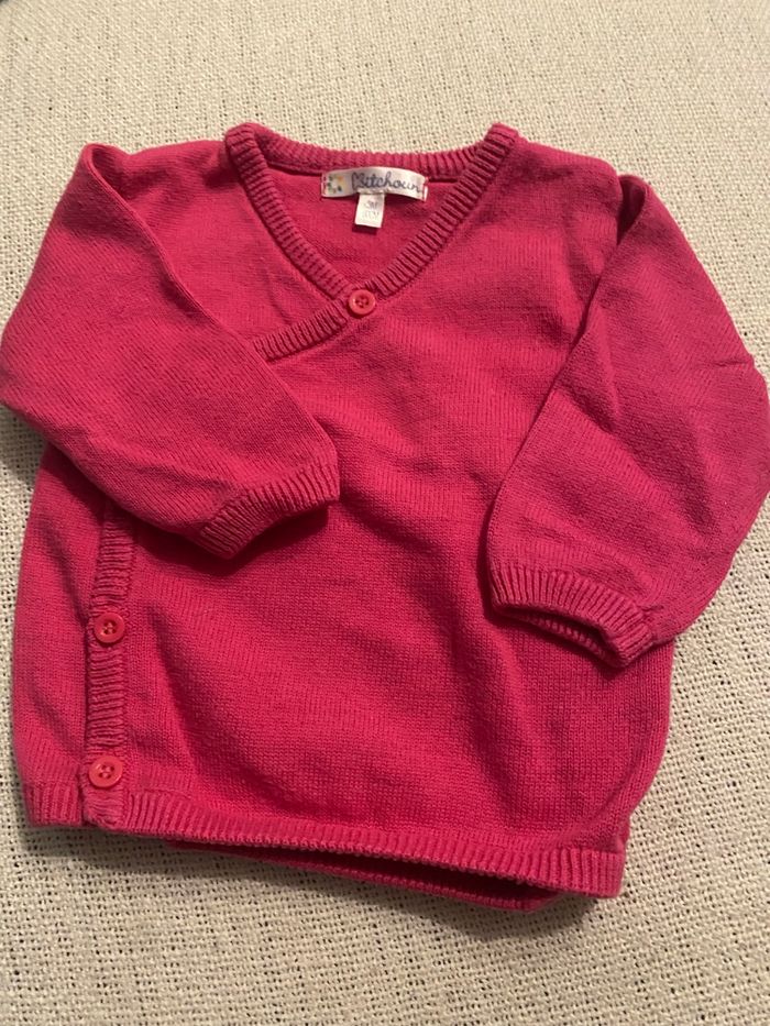 2 gilets TBE taille 1/ 3 mois catimini kitchoun - photo numéro 2