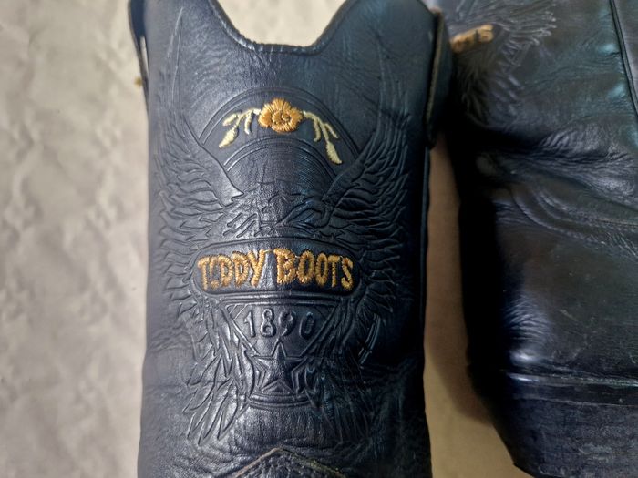 Santiag cuir noir , homme , noir , motif aigle gravé  , taille 44 - photo numéro 6
