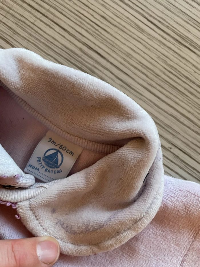 Pyjama velours petit bateau 3 mois - photo numéro 2