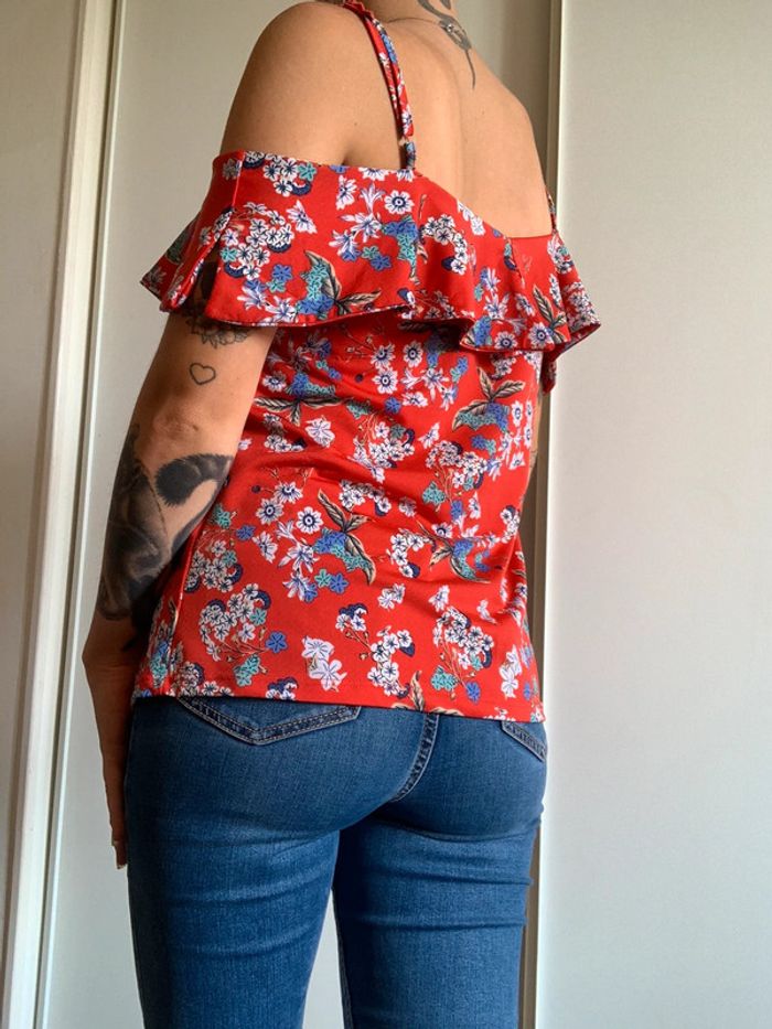 Blouse rouge cache cache taille 36 s - photo numéro 2