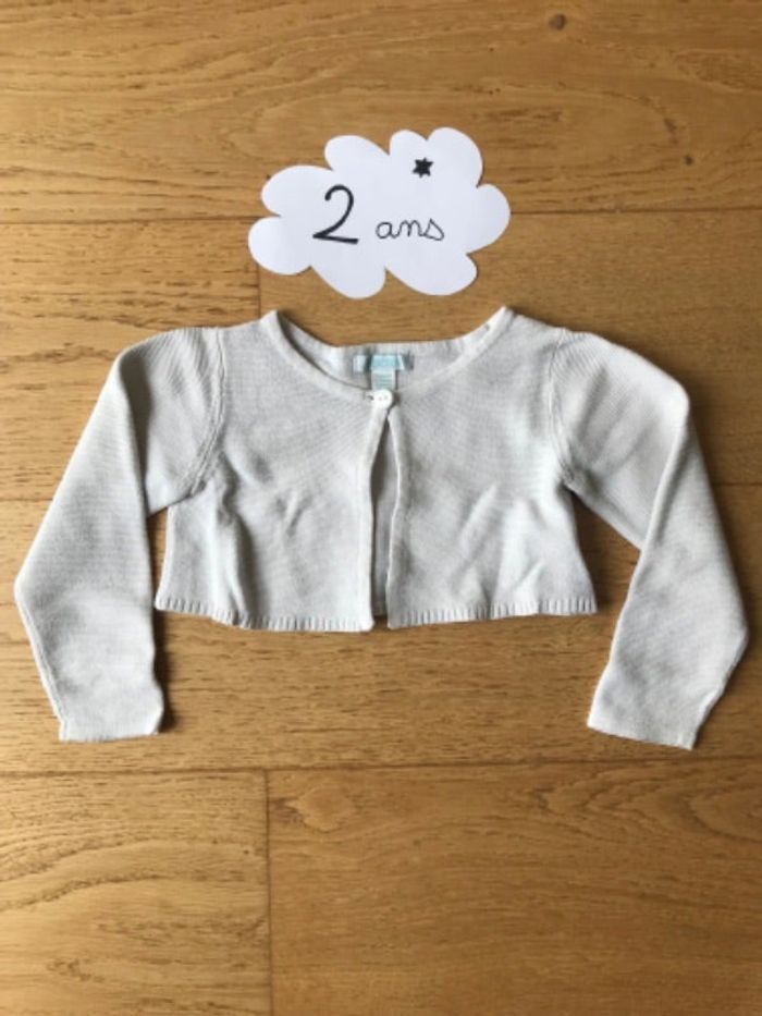 Gilet boléro blanc okaidi 2 ans