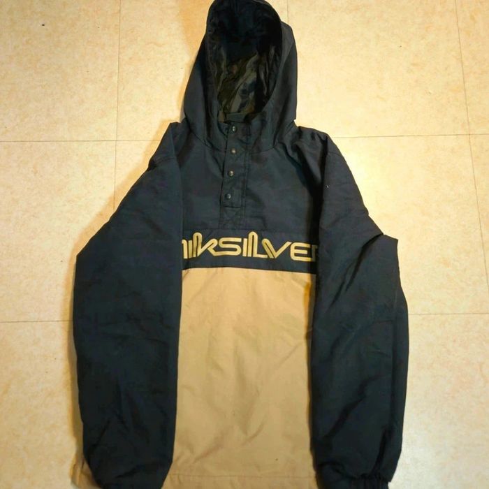 Veste Anorak Quiksilver Vintage Noir/Beige – Style Streetwear / Skate - photo numéro 2