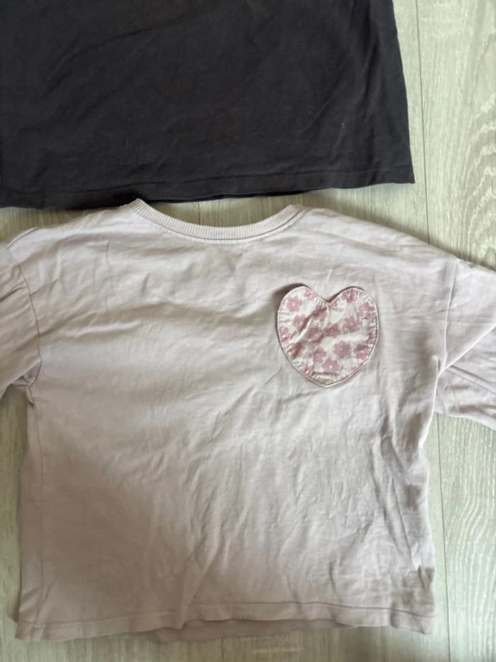Lots de 2 t-shirt Zara manche longue fille 5 ans - photo numéro 2
