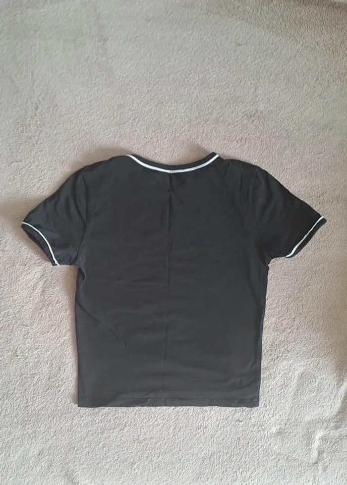 T-shirt manche courte / T-shirt coeur / T-shirt noir / T-shirt manche - photo numéro 2