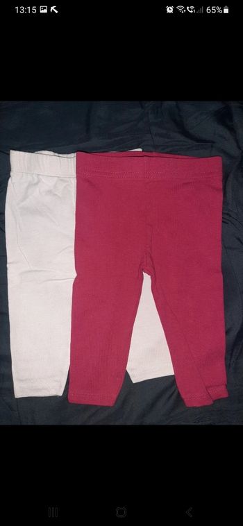 2 leggings bébé fille 3 mois (c3)