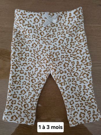 Pantalon legging fleur 3 mois