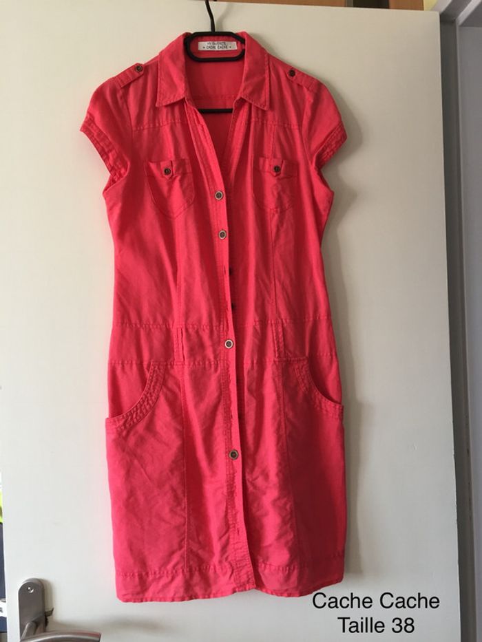 Robe corail Cache Cache Taille 38 - photo numéro 7