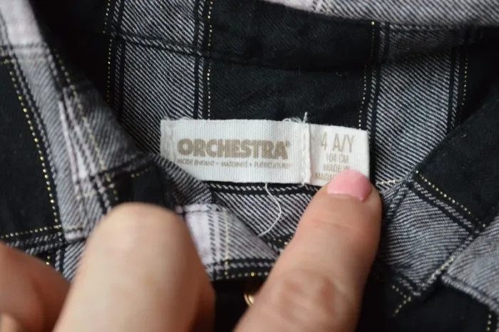 Robe chemise carreaux Orchestra fille 4 ans Noir/Blanc - photo numéro 5