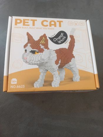 Construction bricks chat petites briques blocs