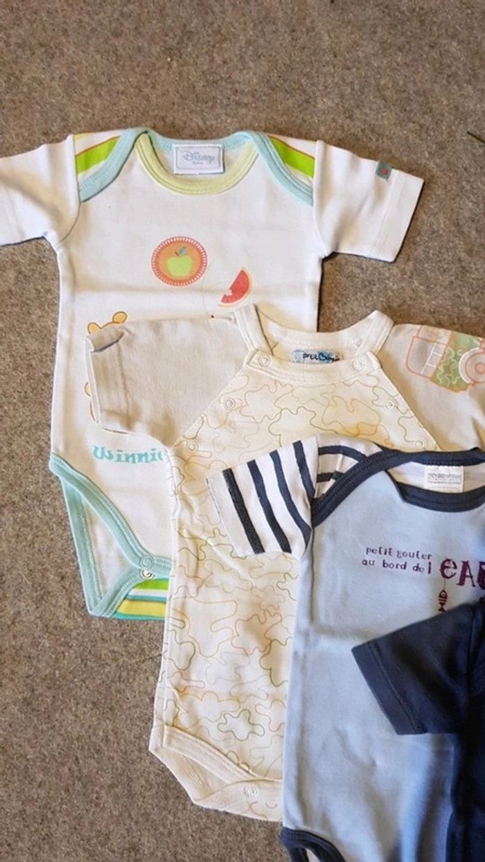 Lot de 5 bodys barboteuses été garçon 3 mois absorba - photo numéro 5