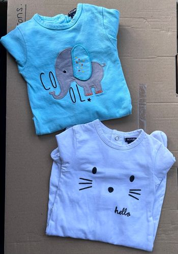 🌙 Lot 2 pyjamas Kiabi – 1 mois – mixte 🐘🐭