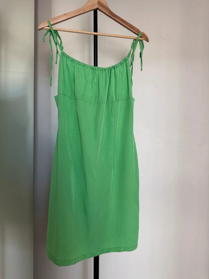 Robe longue fluide verte M Olga leyers - photo numéro 5