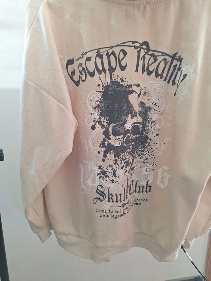 Veste oversize beige "Skull Club 1450" Femme S Jennyfer - photo numéro 3