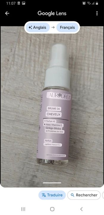 Brume cheveux parfumée