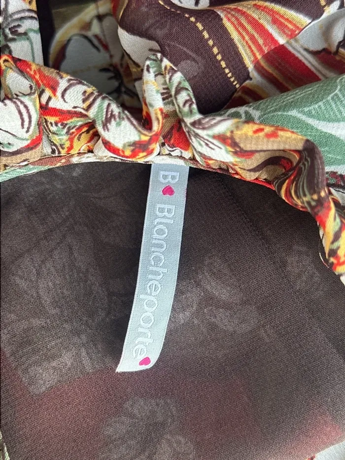 Robe manches longues fleurie colorée doublée 40/L - photo numéro 5